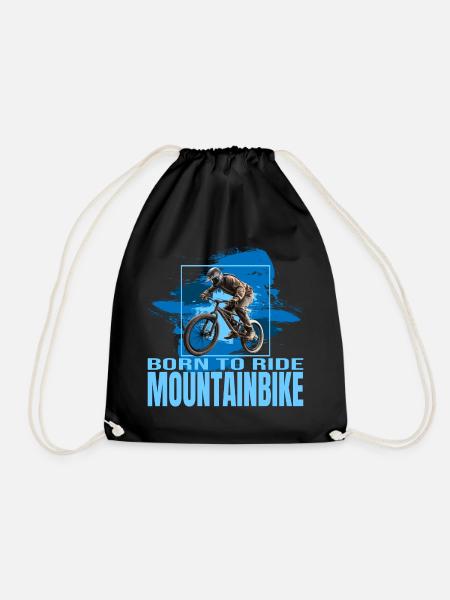 Born to ride Mountainbike - Turnbeutel - Schwarz