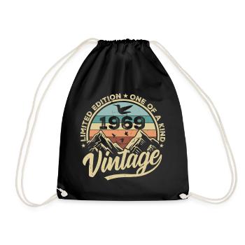 Original Vintage 1969 Cadeau d’anniversaire 1969 - Sac de sport léger - noir - Devant