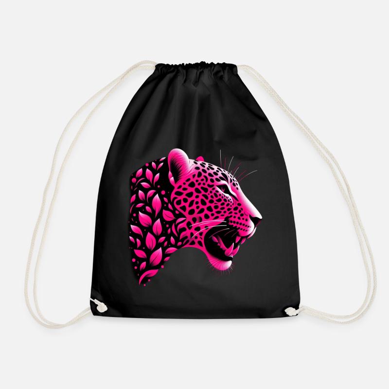 Leopard - Turnbeutel - Schwarz