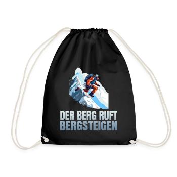 Der Berg ruft - Turnbeutel - Schwarz - Vorne