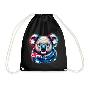 Koala - Turnbeutel - Schwarz - Vorne