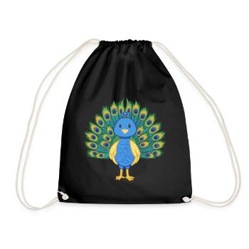 Peacock - Drawstring Bag - black - Front
