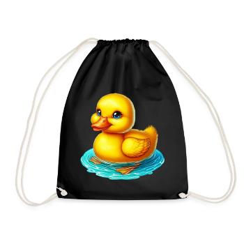 Caneton Canard Canard Canard - Sac de sport léger - noir - Devant