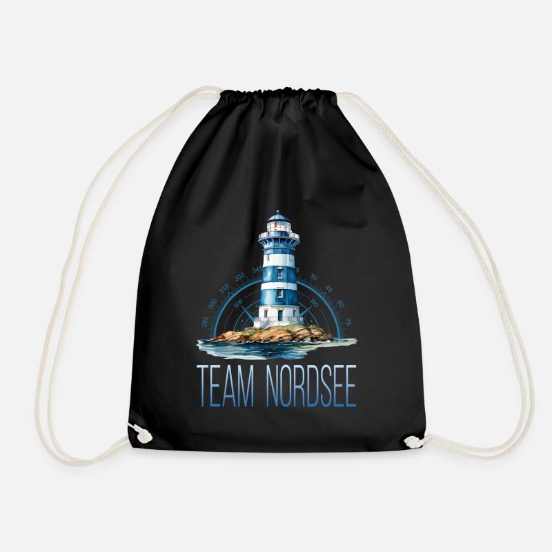 Team Nordsee - Turnbeutel - Schwarz