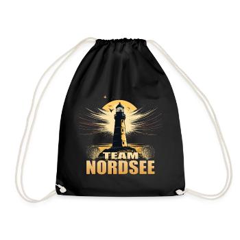 Team Nordsee - Turnbeutel - Schwarz - Vorne