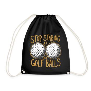 S’il vous plaît, ne regardez pas mes balles de golf - Sac de sport léger - noir - Devant