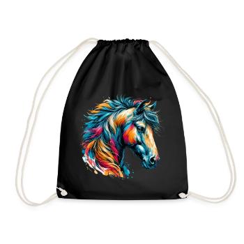 Cheval - Sac de sport léger - noir - Devant