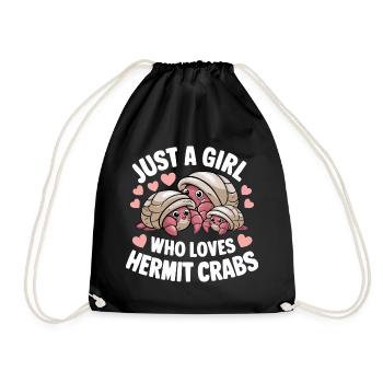 Crab Hermit Crab Crab Crab Crab - Drawstring Bag - black - Front
