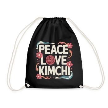 Funny saying for foodies - Drawstring Bag - black - Front