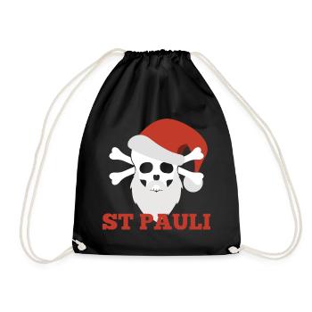 Sankt Pauli Weihnachten - Turnbeutel - Schwarz - Vorne