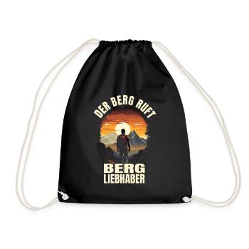 Der Berg ruft - Turnbeutel - Schwarz - Vorne