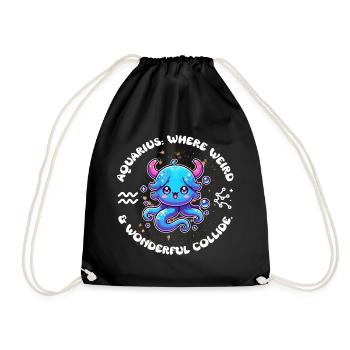 Verseau : là où Crazy & Wonderful entrent en collision - Sac de sport léger - noir - Devant