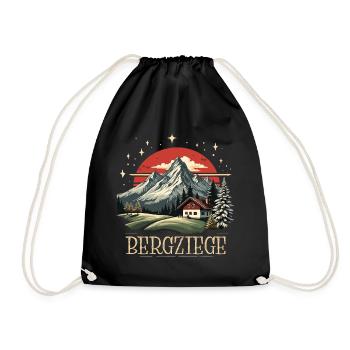 Bergziege - Turnbeutel - Schwarz - Vorne
