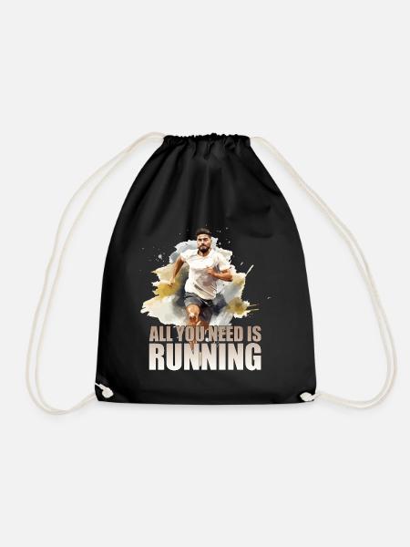 All you need is running - Turnbeutel - Schwarz