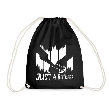 Just a butcher - Drawstring Bag - black - Front