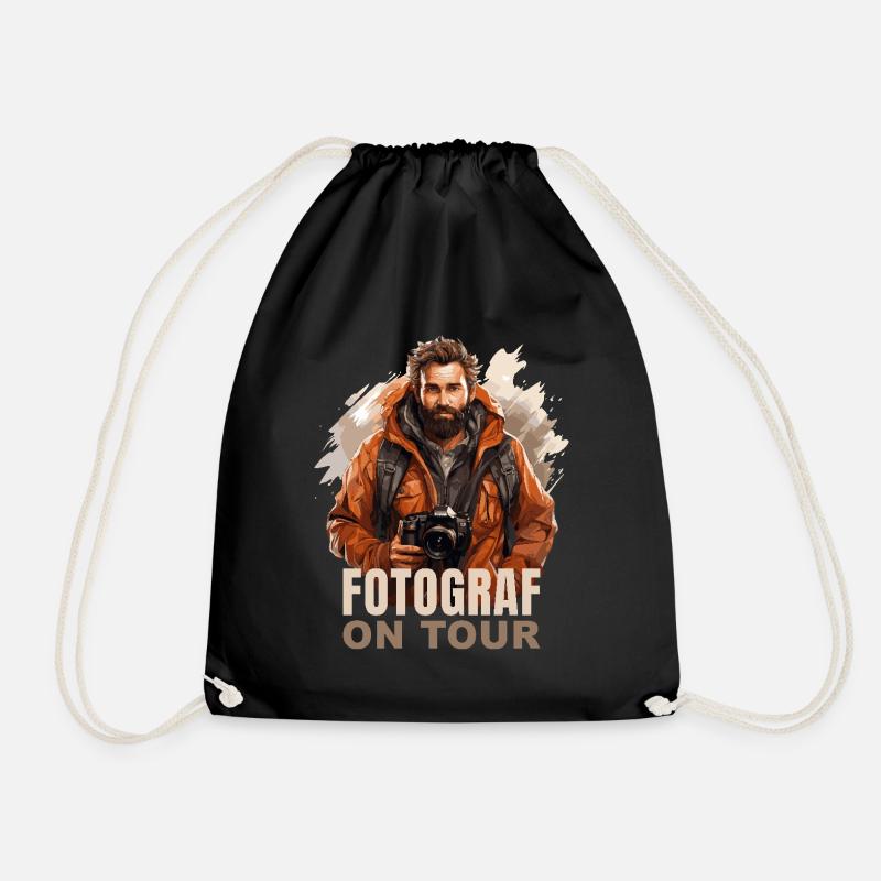 Fotograf on Tour - Turnbeutel - Schwarz