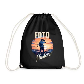Foto Flüsterer - Turnbeutel - Schwarz - Vorne