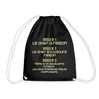 Les regles du chef - Sac de sport léger - noir - Devant