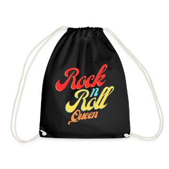 Rock n Roll Queen - Retro 80s Style Dancing Costume - Drawstring Bag - black - Front