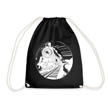 Graphique ferroviaire - Sac de sport léger - noir - Devant