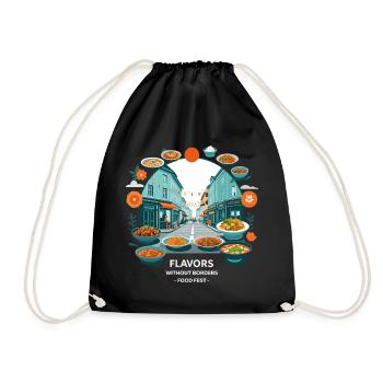 Street Food Festival - Drawstring Bag - black - Front