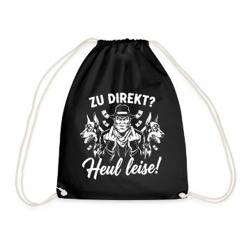 Direkte Ansage - Turnbeutel - Schwarz - Vorne