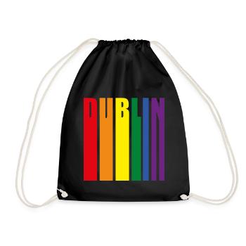 Cadeau de la fierté arc-en-ciel de Dublin - Sac de sport léger - noir - Devant