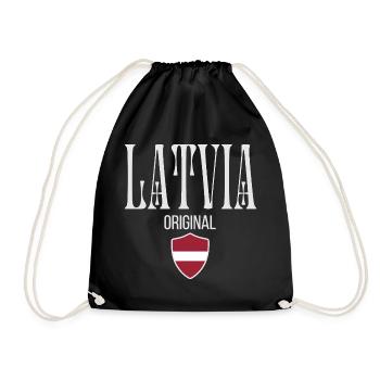 Latvian native, born in Latvia - Drawstring Bag - black - Front