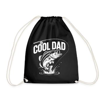 Cooles Papa-Angelgerät-Design - Turnbeutel - Schwarz - Vorne