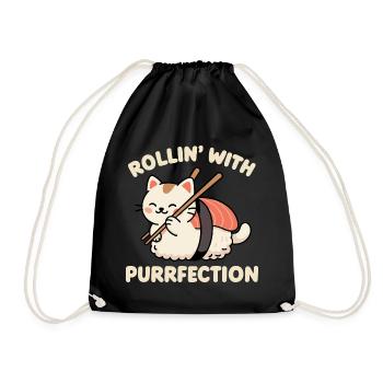 Rouler avec Purrfection - Sac de sport léger - noir - Devant