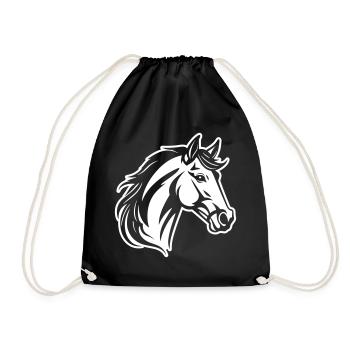 Tête de cheval - Sac de sport léger - noir - Devant
