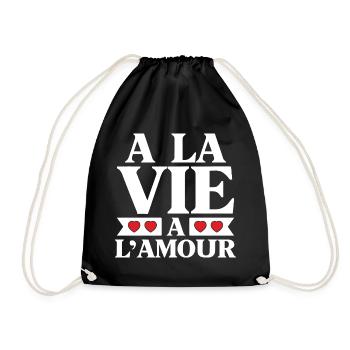 La Vie et L'Amour Coeurs Rouges - Sac de sport léger - noir - Devant