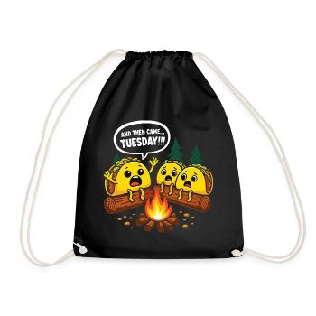 And Then Came Tuesday Food Tacos Lovers - Drawstring Bag - black - Front