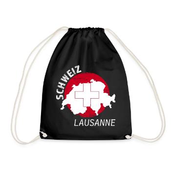 Lausanne - Turnbeutel - Schwarz - Vorne