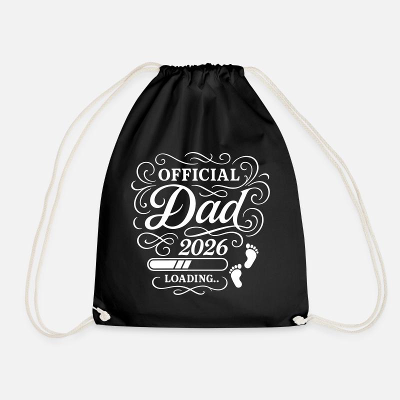 Dad 2026 Papa Loading Vaterschaft - Turnbeutel - Schwarz