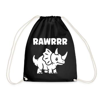 Cute Little Dinosaur - Drawstring Bag - black - Front