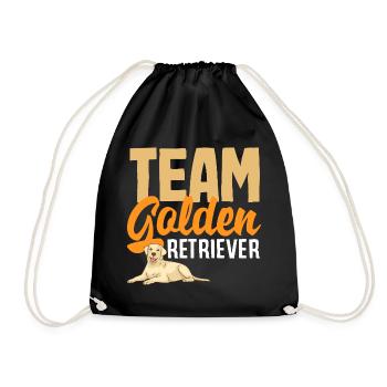 Golden Retriever Owner Owner Gift - Drawstring Bag - black - Front