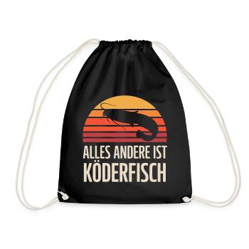 Catfish Angler Shirt – Everything Else Is Bait Fish - Drawstring Bag - black - Front