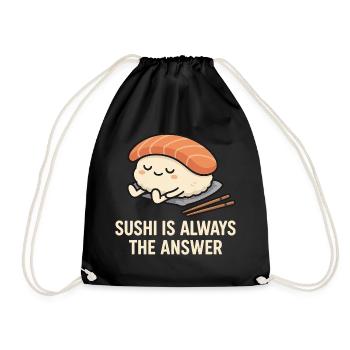 Le sushi est toujours la solution - Sac de sport léger - noir - Devant