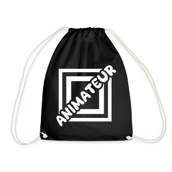 Job Animator - Drawstring Bag - black - Front