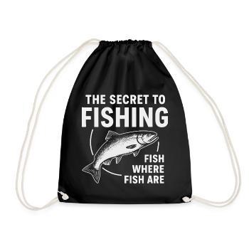 Le secret de la pêche : l’humour de la pêche à la pêche - Sac de sport léger - noir - Devant