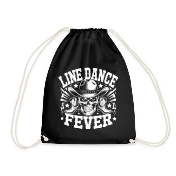 Line Dance Fever Skull - Drawstring Bag - black - Front