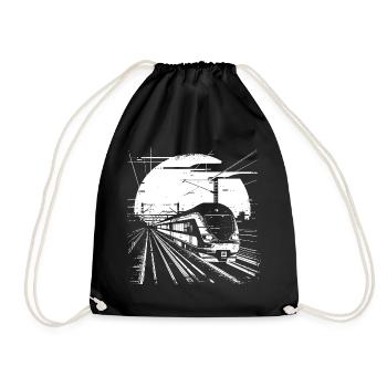Dessin ferroviaire - Sac de sport léger - noir - Devant