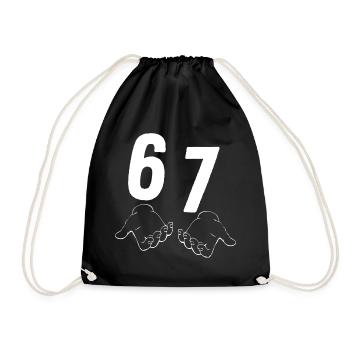 67 Six Seven - Turnbeutel - Schwarz - Vorne