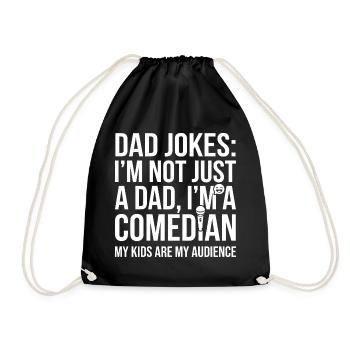Father jokes: More than dad - Drawstring Bag - black - Front