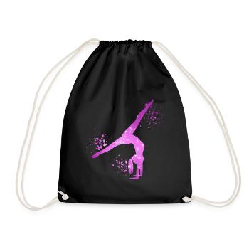 Gymnaste Fille Gymnastique Acrobatie - Sac de sport léger - noir - Devant