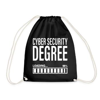 Cybersecurity Student Engineer Cyber Security - Drawstring Bag - black - Front