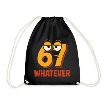 Six Seven Whatever Italian Brainrot Humor Meme  - Turnbeutel - Schwarz - Vorne