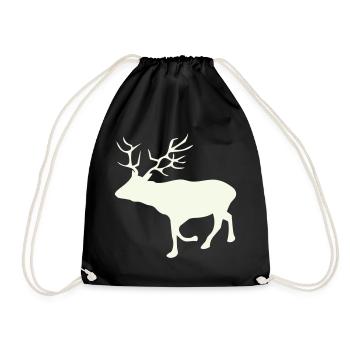 Deer Roe Deer - Drawstring Bag - black - Front