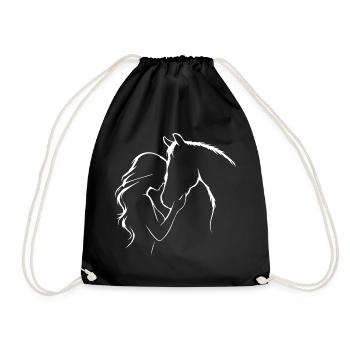 Cavalière Horse Girl Love Love Riding - Sac de sport léger - noir - Devant